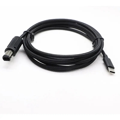 varón trenzado de Cable Type C USB 2,0 del regulador de los 2m Gamecube al varón 6pin