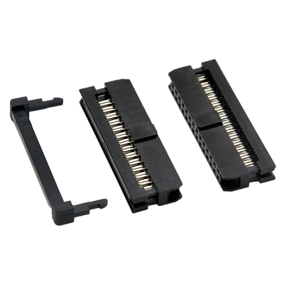 Echada de Pin Cable Connector Black Color 1.27m m 2.0m m de la hembra 14 de IDC