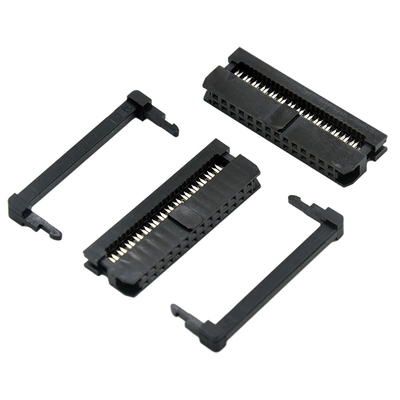 Echada de Pin Cable Connector Black Color 1.27m m 2.0m m de la hembra 14 de IDC