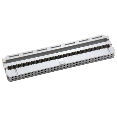 64 contacto Gray Insulation For Flat Cable del conector del Pin 2,54 milímetro IDC solo