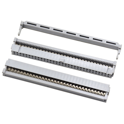 64 contacto Gray Insulation For Flat Cable del conector del Pin 2,54 milímetro IDC solo