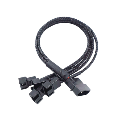 2.54mm Pitch Amp Conector de cables ensamblajes de aluminio de papel blindado de alambre arnés para PC ventilador