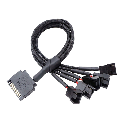 2.54mm Pitch Amp Conector de cables ensamblajes de aluminio de papel blindado de alambre arnés para PC ventilador