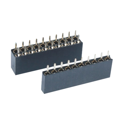 Conector femenino de PCB de ángulo derecho recto 0.5A a 3A a través del agujero 2.54mm 2.0mm Pitch