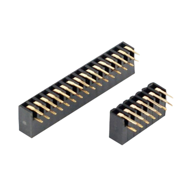 Conector femenino de PCB de ángulo derecho recto 0.5A a 3A a través del agujero 2.54mm 2.0mm Pitch