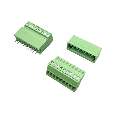 Conector de bloque de terminal conectable masculino femenino 3.81mm Pitch 2-16 pines enchufe en ángulo recto vertical