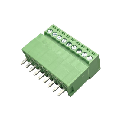 Conector de bloque de terminal conectable masculino femenino 3.81mm Pitch 2-16 pines enchufe en ángulo recto vertical