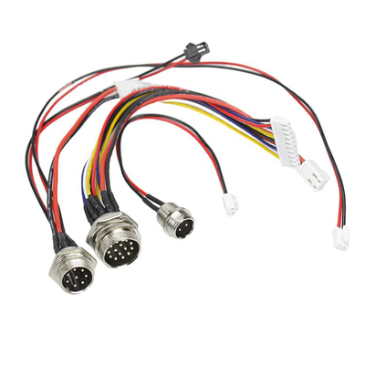 Conector M16 ensamblaje de cable a prueba de agua hombre y mujer derecho delantero montado arnés de cableado