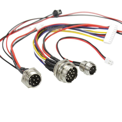 Conector M16 ensamblaje de cable a prueba de agua hombre y mujer derecho delantero montado arnés de cableado