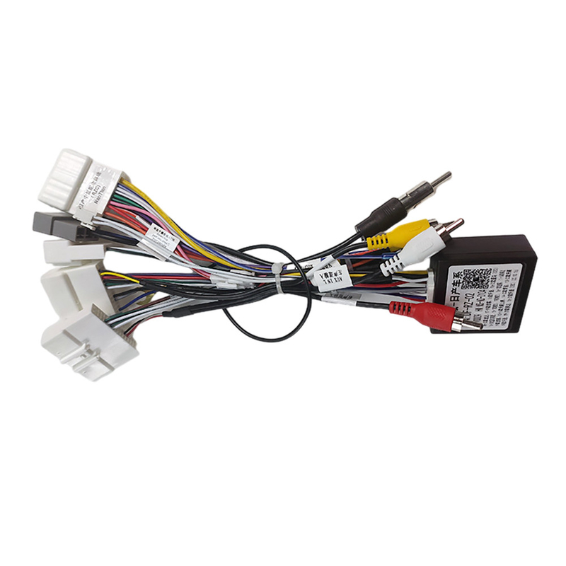 El arnés de cable 3 de RCA de 1,5 metros ramifica color rojo terminal de los Gps para Nissan Vehicle