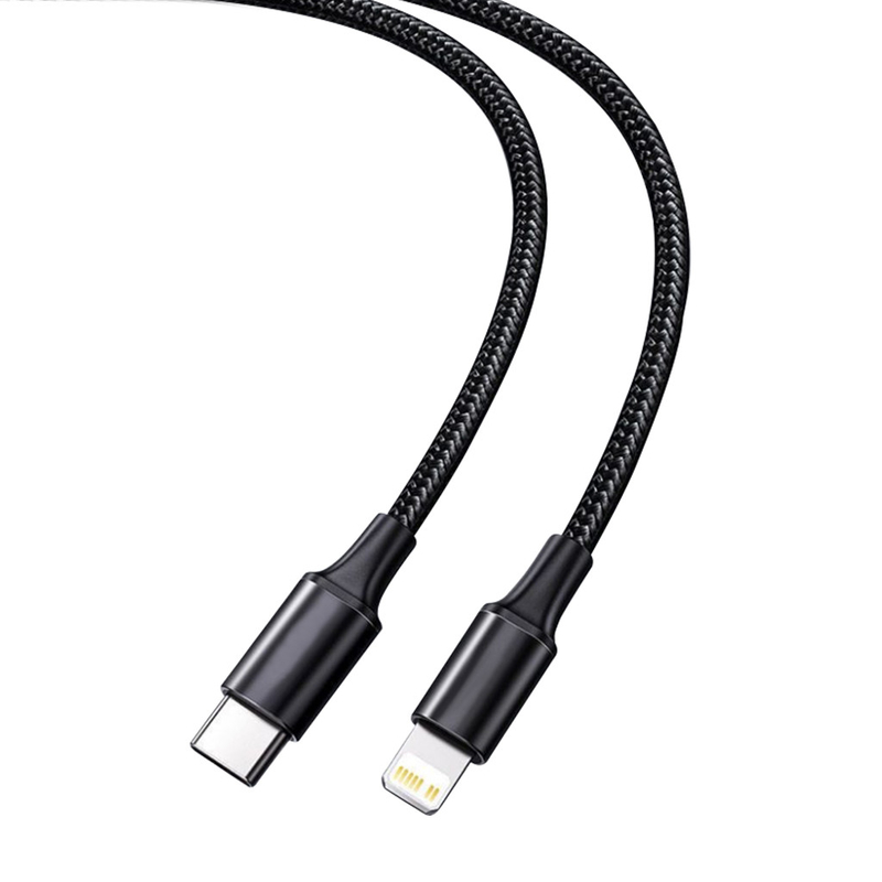 Cable de carga rápido negro del color USB con la velocidad trenzada de nylon de la transferencia de la cubierta 10Gbps