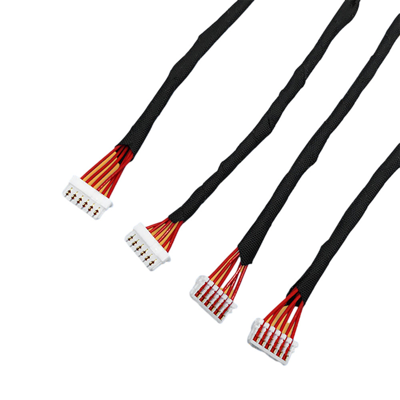 indicador del arnés de cable AWG30 de la echada IDC de 1.0m m con el conector de JST SSR IDC