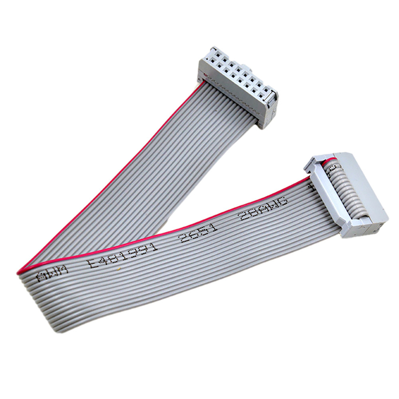 tipo plano doble enchufe masculino del cable de cinta de la fila IDC de 2.54m m UL2651 de 28AWG