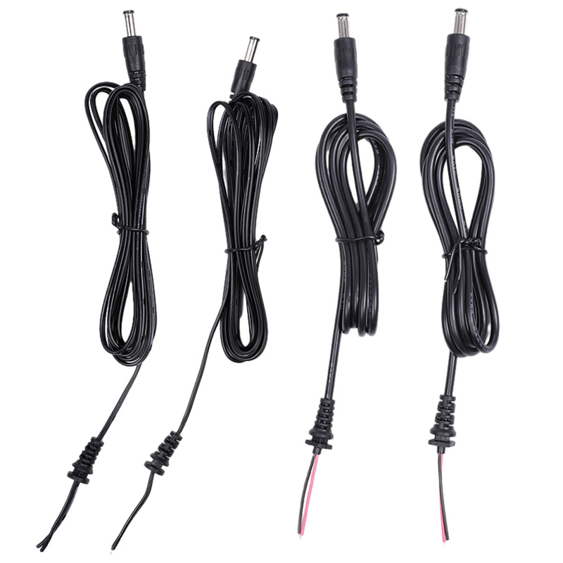 Asambleas masculinas y femeninas de cable de transmisión con el alivio de tensión DC barril Jack de 5.5m m x de 2.1m m