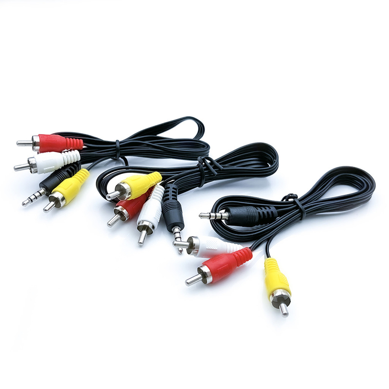 cables audios/video 3 RCA de los 20m a 3 RCA con el convertidor audio del adaptador de enchufe masculino