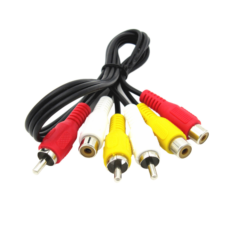 Varón a los cables audios/video femeninos, 3 cable de RCA sistemas de pesos americanos para el proyector sano del Presidente