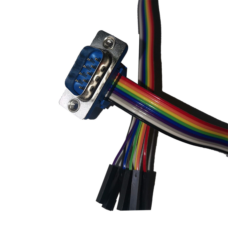 Tipo modificado para requisitos particulares echada 10P de los cables de audio y vídeo DIDC de DB9 Pin To 2.54m m