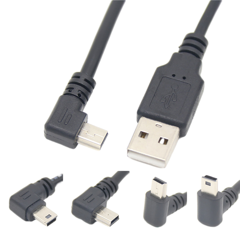 Cable de datos masculino de la carga por USB del USB 2,0 Mini With Right Angle Connector
