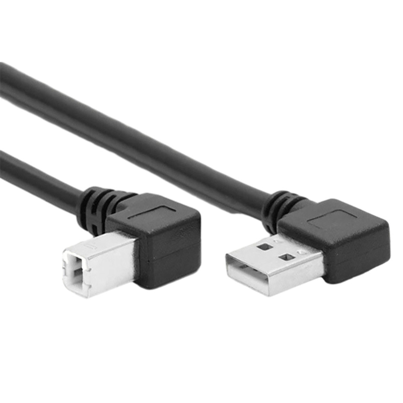 Grado L tipo ángulo izquierdo de ángulo recto dual de Data Cable With 90 de la impresora de 1 metro USB
