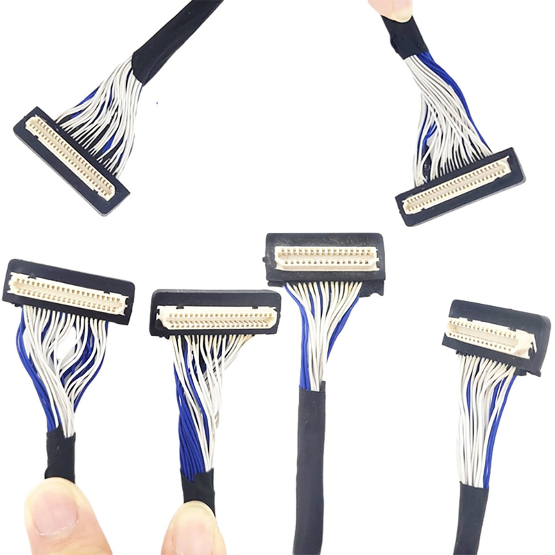 Cable de encargo de DF9 31pin LVDS, tipo del conector de la echada de Flex Coaxial Cable 1m m