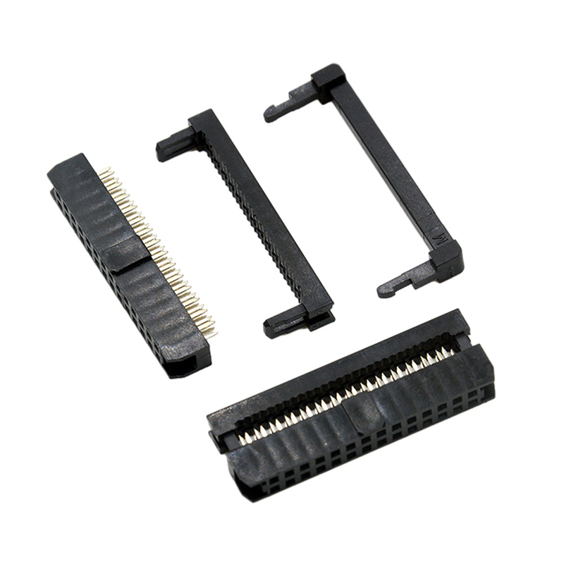 Echada de Pin Cable Connector Black Color 1.27m m 2.0m m de la hembra 14 de IDC