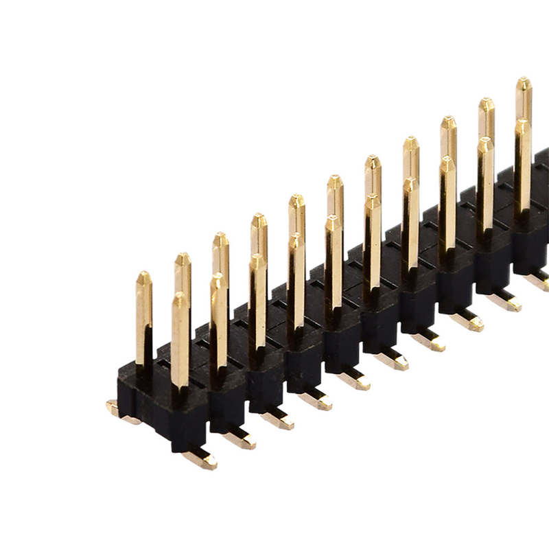 Tipo de ángulo recto recto de la fila de SMT Pin Header Connector Single Dual