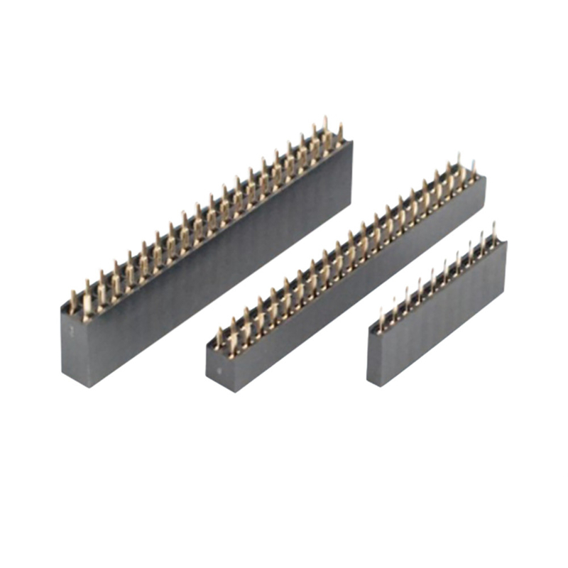 Conector femenino de PCB de ángulo derecho recto 0.5A a 3A a través del agujero 2.54mm 2.0mm Pitch