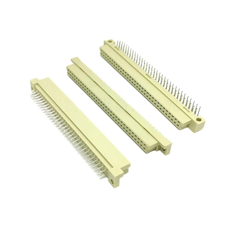 Din41612 2.54mm Pitch DIN conector 48 pines femenino 3 filas tipo de toma de corriente C a través del agujero de la bandeja vertical de embalaje
